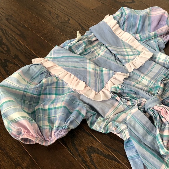 Vintage Ruth of Carolina Girls 12 Pastel Colors A-Line Ruffled Puff Sleeve Dress - Picture 2 of 12